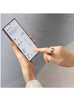 سامسونج Galaxy Ring Fitness Monitor Sleep Tracker AI Smart Ring Size 13 - Titanium Silver  - Image 4