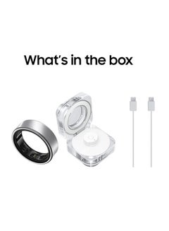 سامسونج Galaxy Ring Fitness Monitor Sleep Tracker AI Smart Ring Size 13 - Titanium Silver  - Image 3