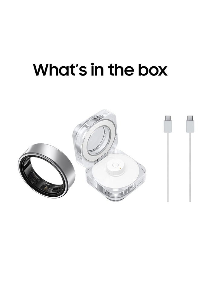 سامسونج Galaxy Ring Fitness Monitor Sleep Tracker AI Smart Ring Size 11 - Titanium Silver - Image 3