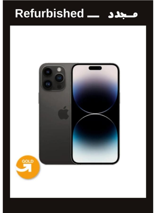 ابل  APPLE, IPHONE 14 PRO MAX, 256GB, 6GB RAM, Dual SIM, 5G, Space Black| Gold Grade | UPGRADE Refurbished - Image 1