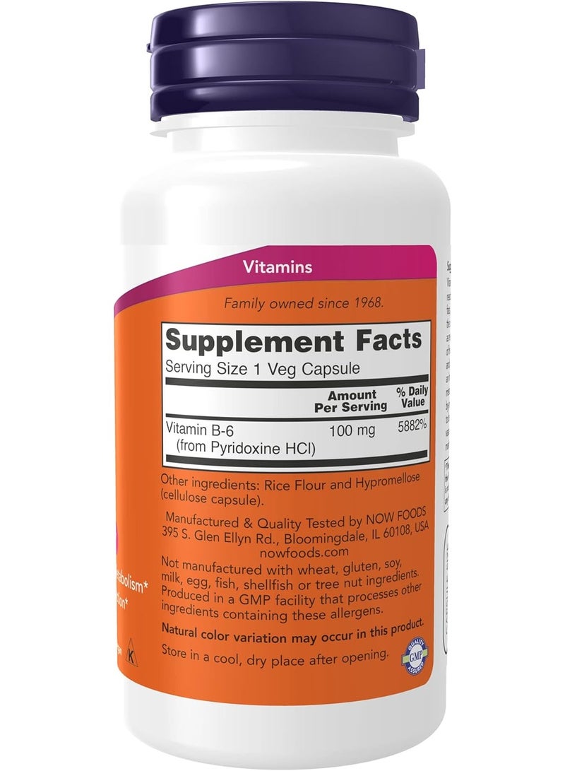 ناو فودز ن الآن فودز ب-6 100 ملغ 100 كبسولة - Image 2