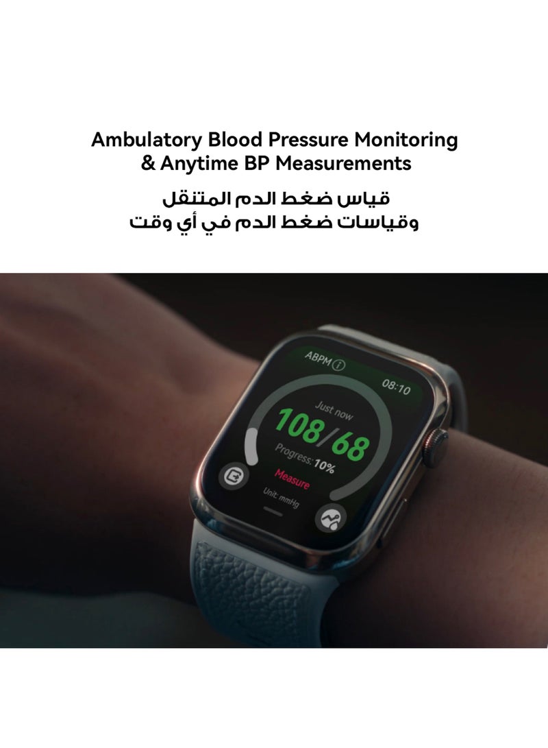 HUAWEI - 524 mAh Watch D2 Smartwatch, 1.82" AMOLED,Blood Pressure Monitoring, Light and Slim Design, Health Community, Health Glance, Smart Lifestyle, Bluetooth Calling, Compatible with iOS & Android + Strap Black - Image 1