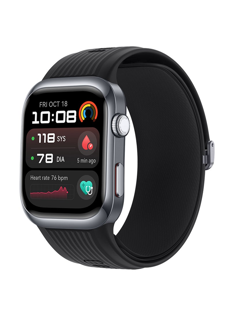 HUAWEI - 524 mAh Watch D2 Smartwatch, 1.82" AMOLED,Blood Pressure Monitoring, Light and Slim Design, Health Community, Health Glance, Smart Lifestyle, Bluetooth Calling, Compatible with iOS & Android + Strap Black - Image 1