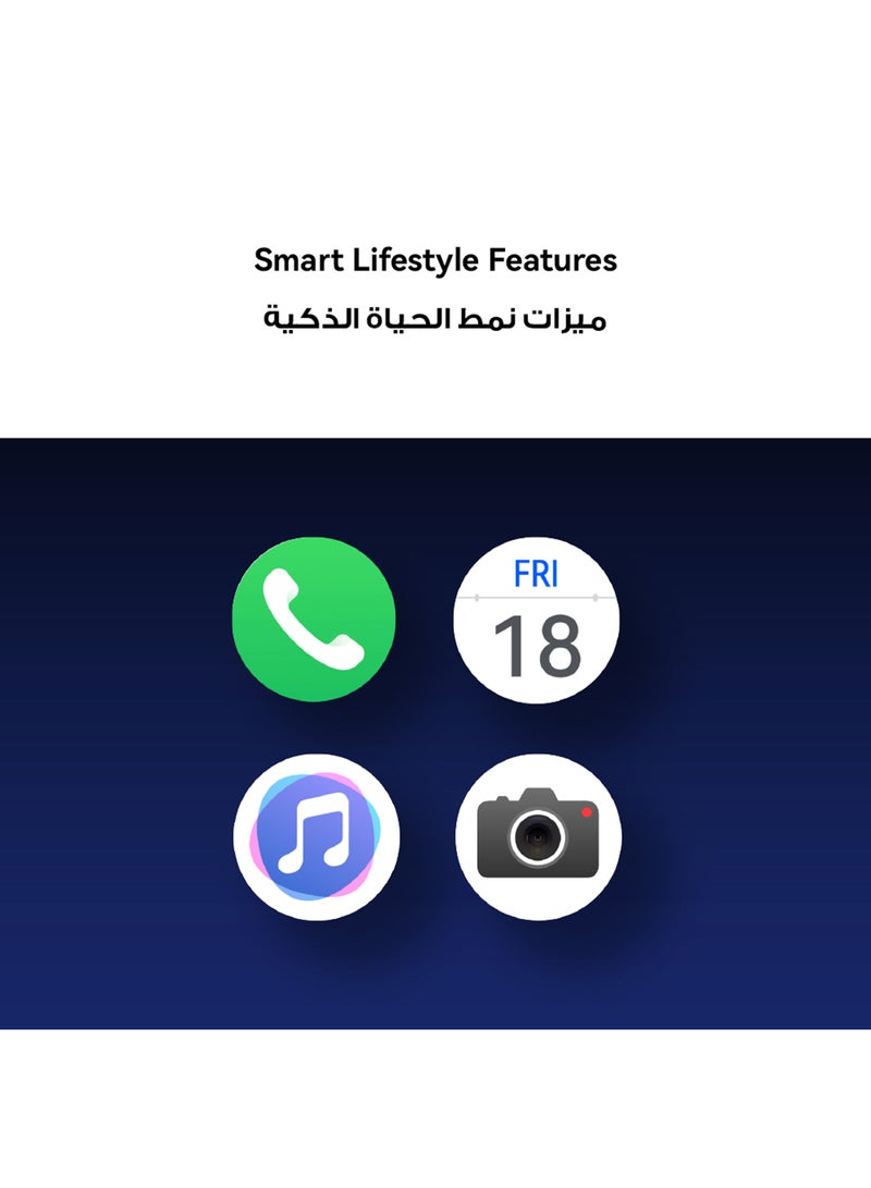 HUAWEI - 524 mAh Watch D2 Smartwatch, 1.82" AMOLED,Blood Pressure Monitoring, Light and Slim Design, Health Community, Health Glance, Smart Lifestyle, Bluetooth Calling, Compatible with iOS & Android + Strap Black - Image 1