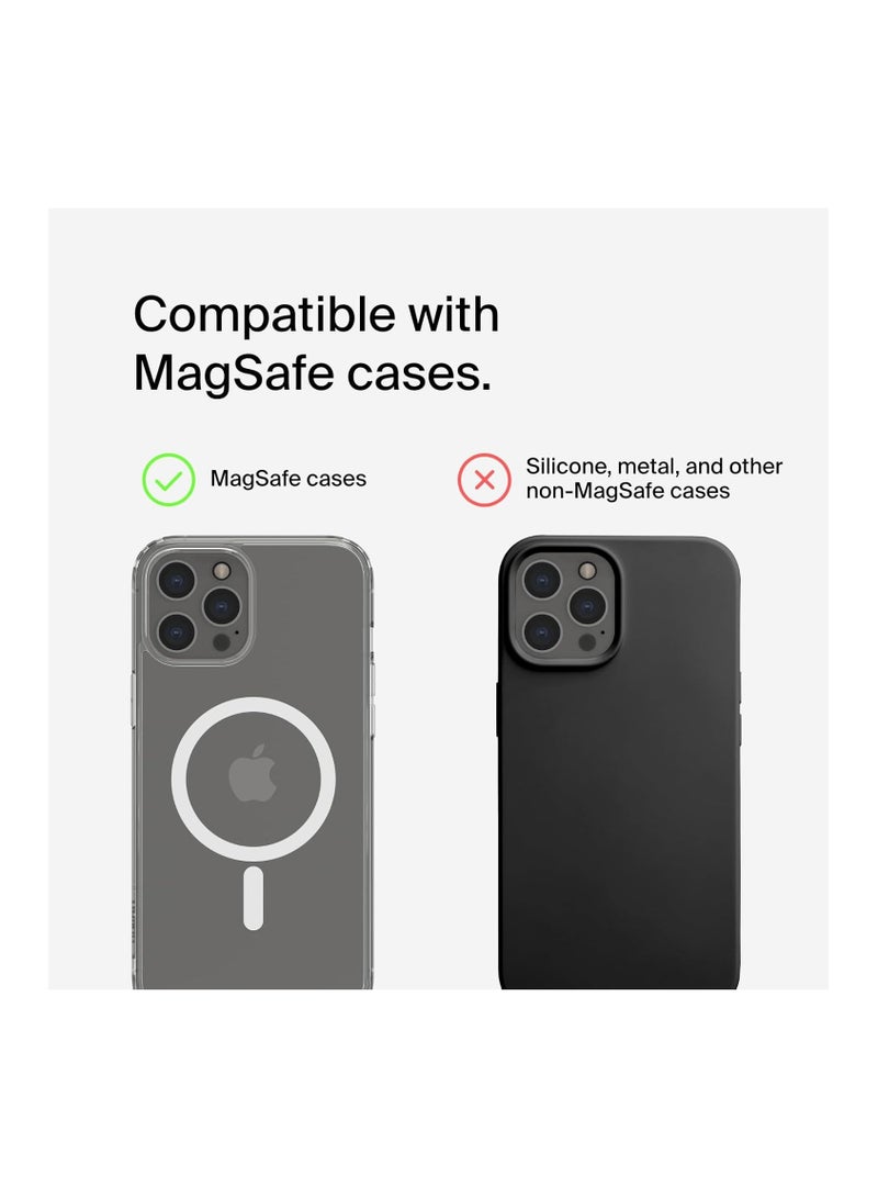belkin - 10000 mAh BoostCharge Pro Wireless Power Bank 10000mAh with Qi2, MagSafe Compatible Portable Charger + Built-in Pop-up Kickstand - For iPhone 16, 16 Plus, 16 Pro, 16 Pro Max, iPhone 15, and More - White - Image 1