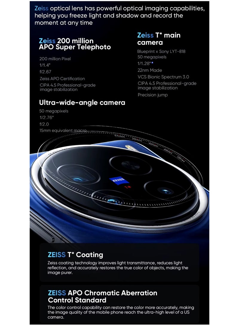 China Version X200 PRO 5G Dimensity 9400 CPU 6.78 inch AMOLED 120HZ Sceern 6000MAH 90W Flash Charger OTA NFC 50MP camera