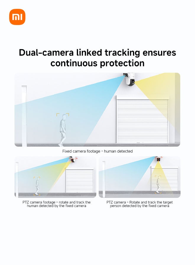 Xiaomi Outdoor Camera CW500 Dual,Dual 2.5K Ultra-HD AI Detection Dual-band Wi-Fi 6 Security Chip-MJSXJ08HL White - Image 2