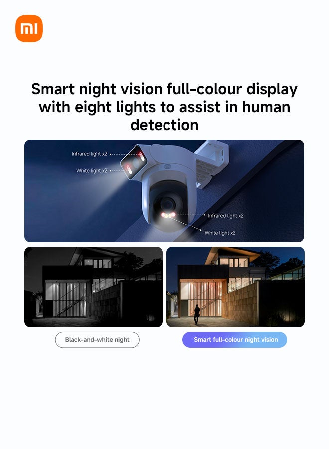 Xiaomi Outdoor Camera CW500 Dual,Dual 2.5K Ultra-HD AI Detection Dual-band Wi-Fi 6 Security Chip-MJSXJ08HL White - Image 4