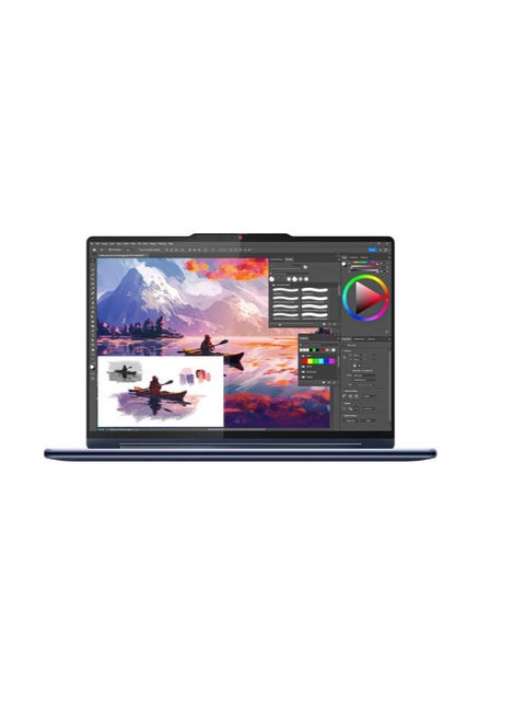 Yoga 9 2-in-1 14IMH9 Laptop With 14-Inch 2.8K OLED 120Hz Touch Display, Core Ultra 7 155H Processor/16GB RAM/1TB SSD/Intel Arc Graphics/Windows 11 English Cosmic Blue