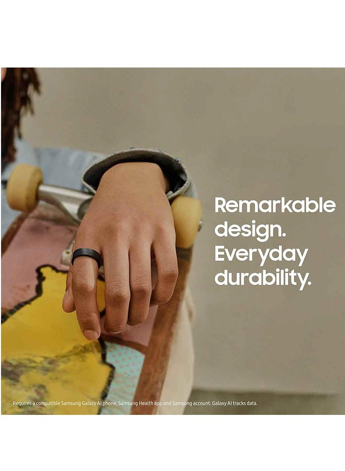 Samsung - Galaxy Ring Fitness Monitor Sleep Tracker AI Smart Ring Size 5 - Titanium Silver - Image 1
