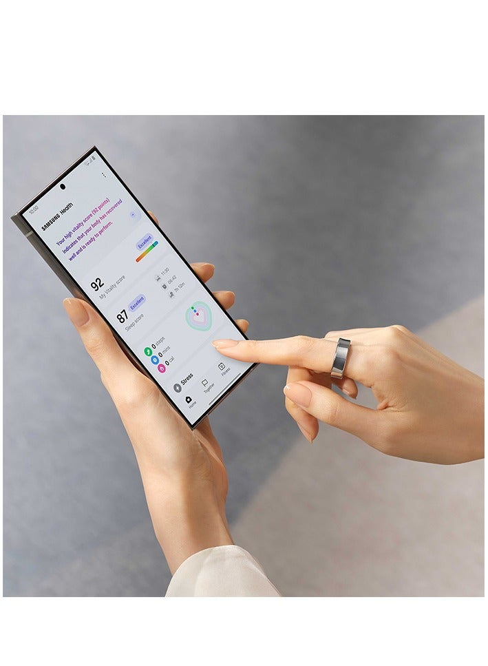 Samsung Galaxy Ring Fitness Monitor Sleep Tracker AI Smart Ring Size 5 - Titanium Silver - Image 5