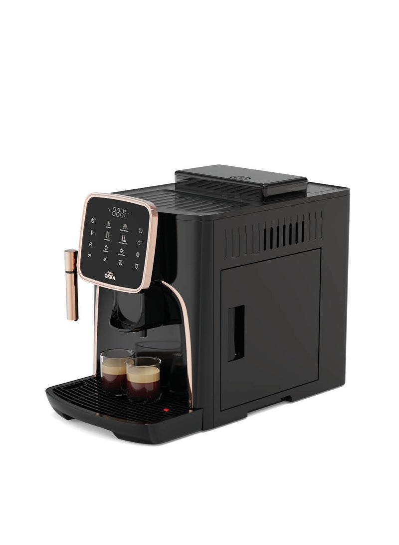 Arzum Okka Ok0030 Automatic Espresso Machine (With Steam Nozzle) 1.8 L 1450 W OK0030 Black - copper  - Image 1