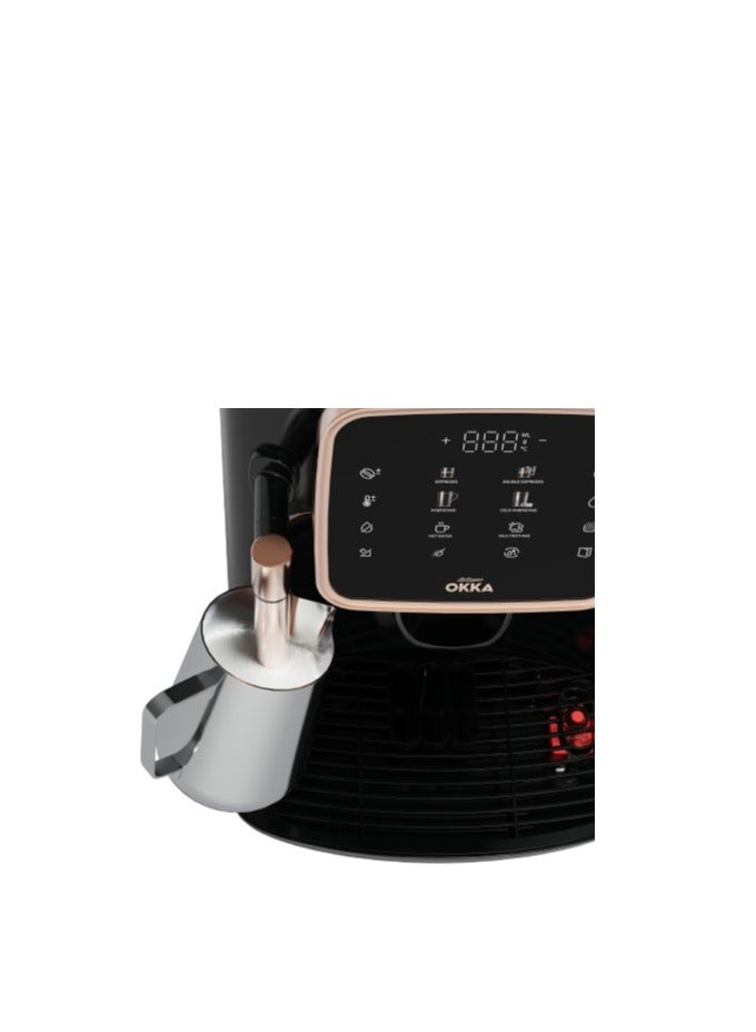 Arzum Okka Ok0030 Automatic Espresso Machine (With Steam Nozzle) 1.8 L 1450 W OK0030 Black - copper  - Image 4