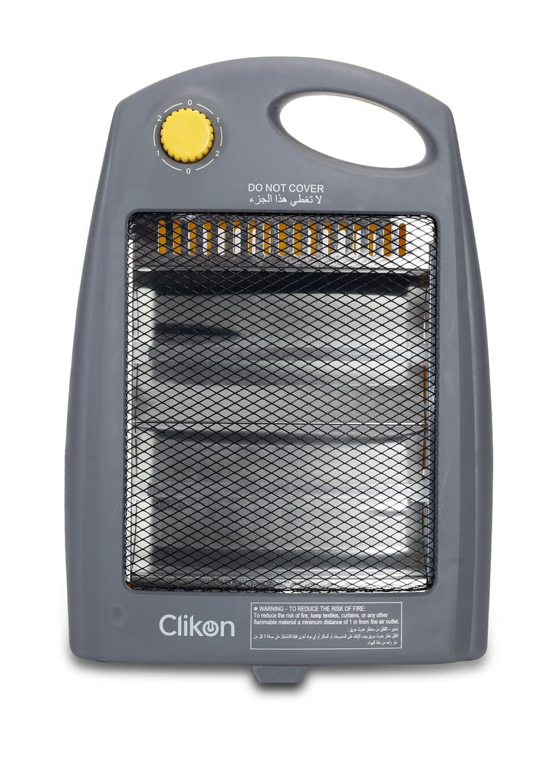 Clikon Quartz Heater: Efficient Heating for Every Space 800 W CK4208 Yellow/Grey - Image 4