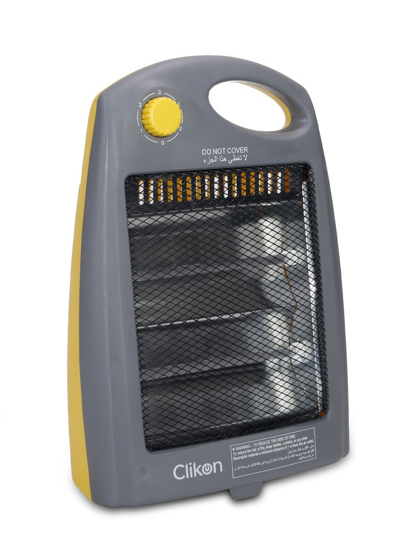Clikon Quartz Heater: Efficient Heating for Every Space 800 W CK4208 Yellow/Grey - Image 2