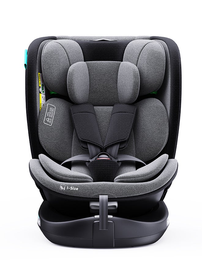 Moon Gyro Pro I-Size 360° Rotating Car Seat W/ Isofix For 40-150Cm (Group 0+,1,2,3) 0M To 12Yr - Grey  - Image 1