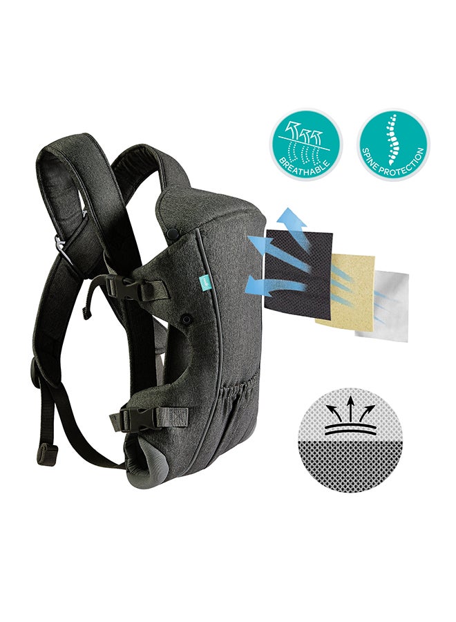 مون كاريغو 2 في 1 - حاملة أطفال - أسود مناسبة من الولادة - Image 4