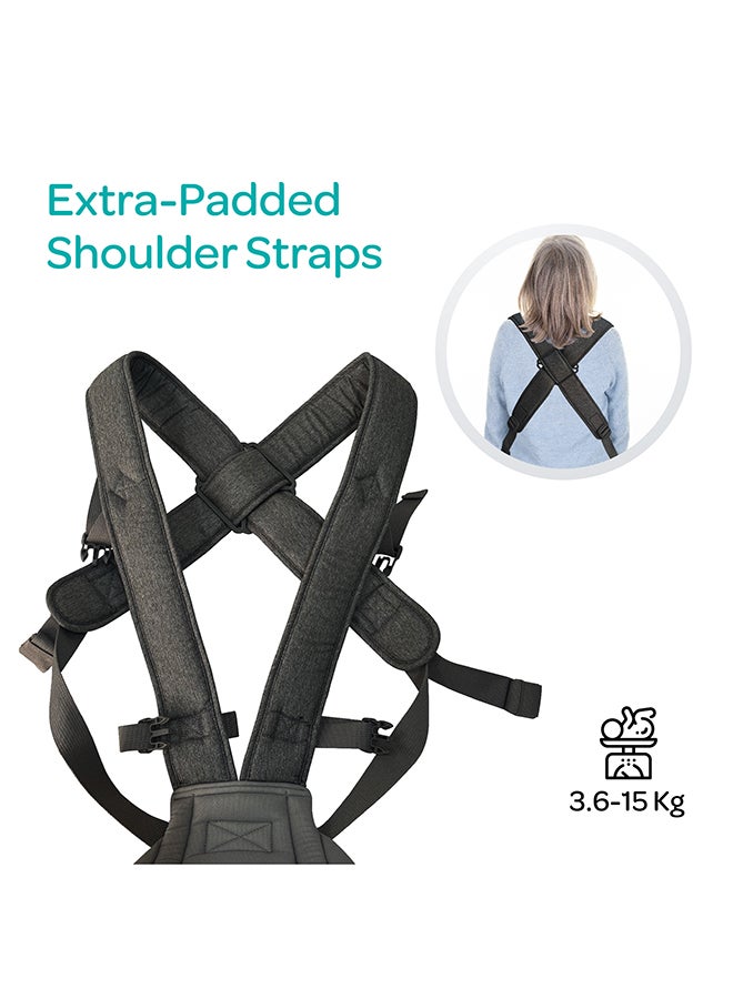 مون كاريغو 2 في 1 - حاملة أطفال - أسود مناسبة من الولادة - Image 2