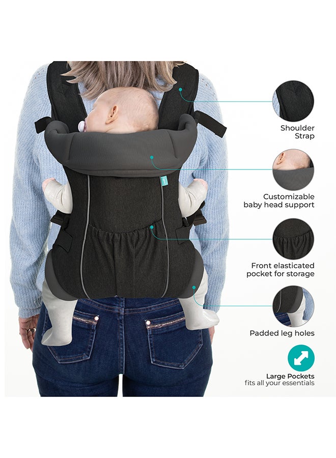 مون كاريغو 2 في 1 - حاملة أطفال - أسود مناسبة من الولادة - Image 5