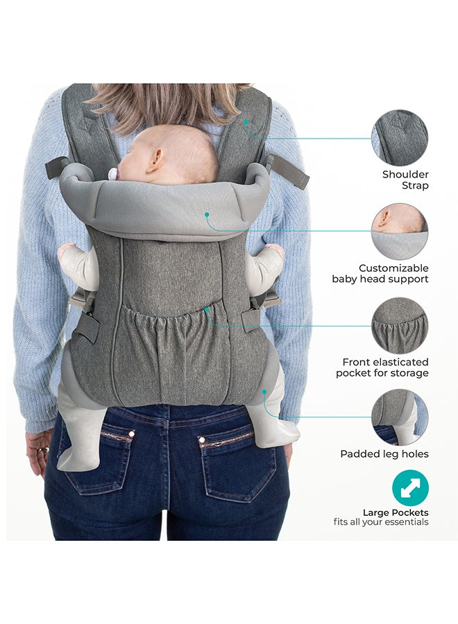 Moon KaryGo 2 in 1- Baby Carrier-Grey Suitable From Birth - Image 5