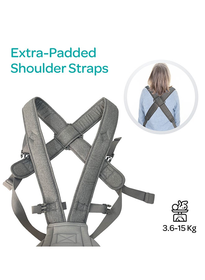 Moon KaryGo 2 in 1- Baby Carrier-Grey Suitable From Birth - Image 2