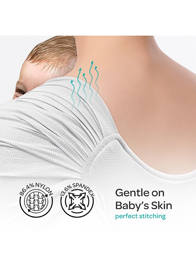 Moon KaryGo Baby Sling Carrier-Light Grey Suitable From Birth - Image 5