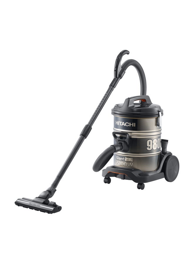 هيتاشي Dry Vacuum Cleaner 23 L 2200 W CV-980DGB Black  - Image 1