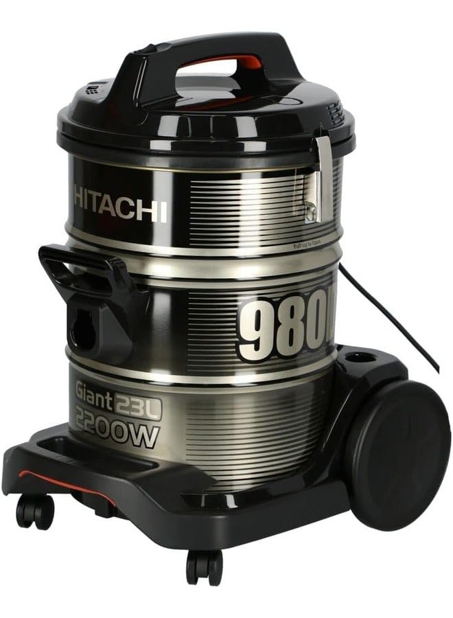 هيتاشي Dry Vacuum Cleaner 23 L 2200 W CV-980DGB Black  - Image 5