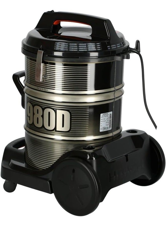 هيتاشي Dry Vacuum Cleaner 23 L 2200 W CV-980DGB Black  - Image 3