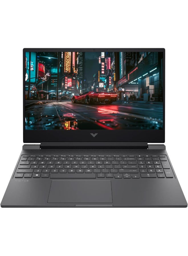 HP - Victus 15 Gaming (Upgraded Version) Laptop With 15.6-Inch FHD Display, AMD Ryzen 5 7535HS Processor/8GB DDR5 RAM/512GB SSD/4GB Radeon RX 6550M Graphics/Windows 11 Home English Mica Silver - Image 1