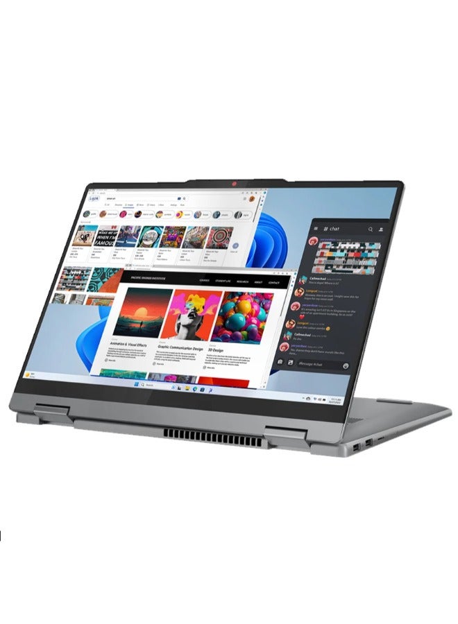 Lenovo - IdeaPad Flex 5 2-in-1 Laptop With 14-inch WUXGA (1920x1200) Display, Intel Core i7-13620H Processor/16GB RAM/512GB SSD/DOS(Without Windows)/Integrated Intel UHD Graphics+Lenovo Digital Pen English/Arabic Grey - Image 1