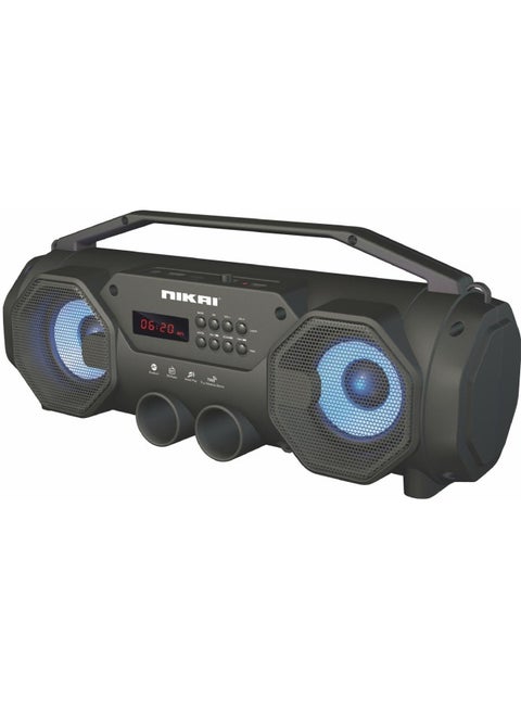 Portable Speaker System with Bluetooth and FM Radio, TWS Function, 8 Watts Power, Wireless, Plug & Play, Powerfull Bass - NBTS2020 Black