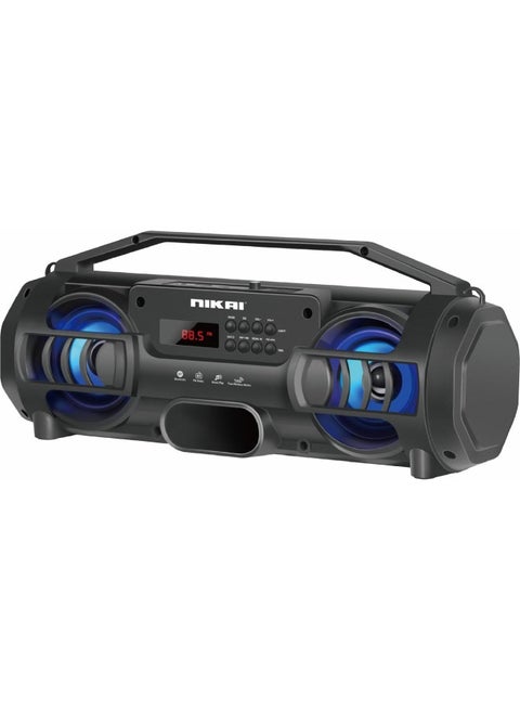 Portable Speaker System with Bluetooth and FM Radio, Wireless, TWS Function, Plug & Play, Powerfull Bass, 8 Watts Power - NBTS2520 Black