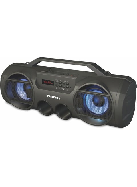 Portable Speaker System, 12 Watts Power, Bluetooth and FM Radio, Wireless, TWS Function, Plug & Play, Powerfull Bass - NBTS3010 Black