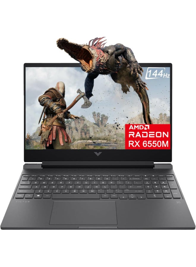 HP - Victus 15 Gaming (Upgraded Version) Laptop With 15.6-Inch FHD Display, AMD Ryzen 5 7535HS Processor/32GB DDR5 RAM/1TB SSD/4GB Radeon RX 6550M Graphics/Windows 11 Home English Mica Silver - Image 1