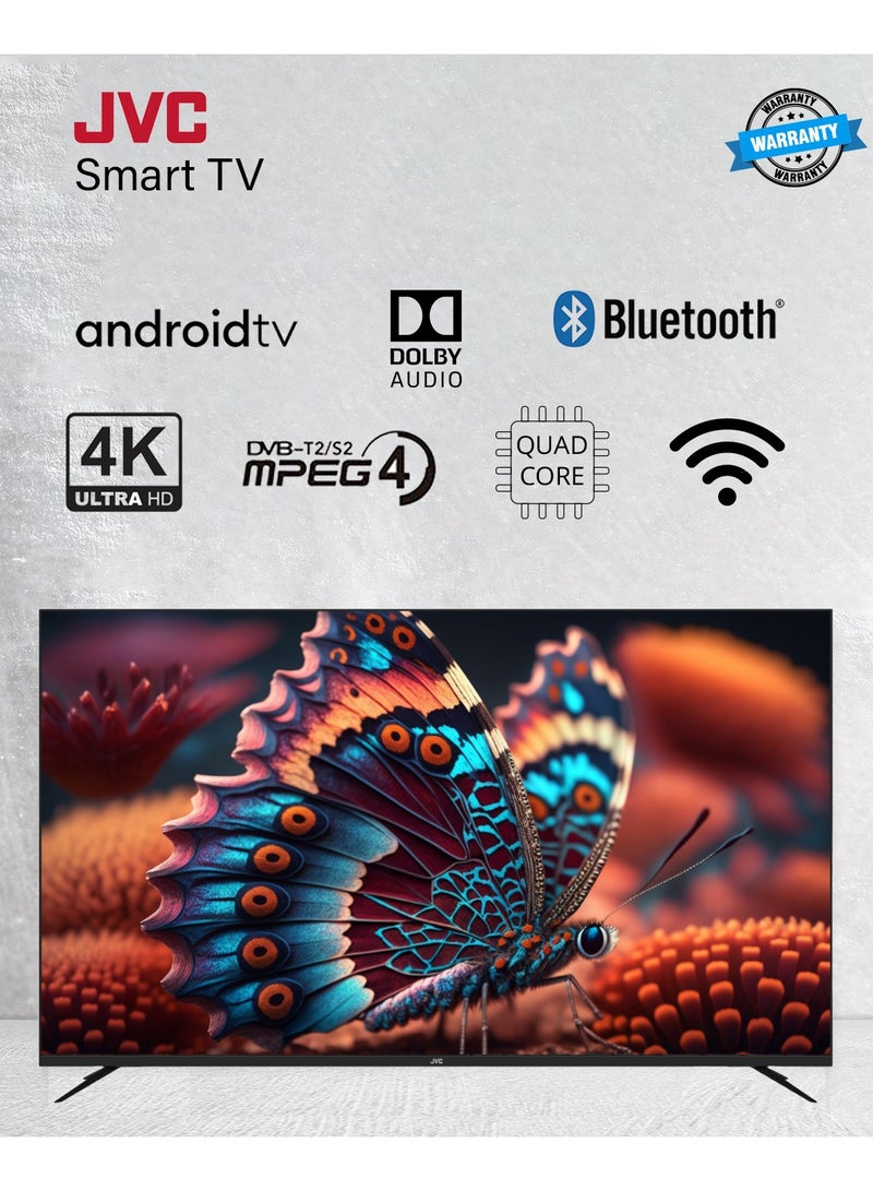 جي في سي 70 Inch Edgeless 4K UHD Android 14 Smart TV + 5.1 Channel Soundbar With Wireless Subwoofer Combo LT-70N7105+TH-N430B Black  - Image 2