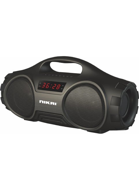 Portable Speaker System with Bluetooth and FM Radio, Answer Calls, In-Build Mic, TWS Function, 16 Watts Power, Wireless, Plug & Play, Powerfull Bass - NBTS3040 Black