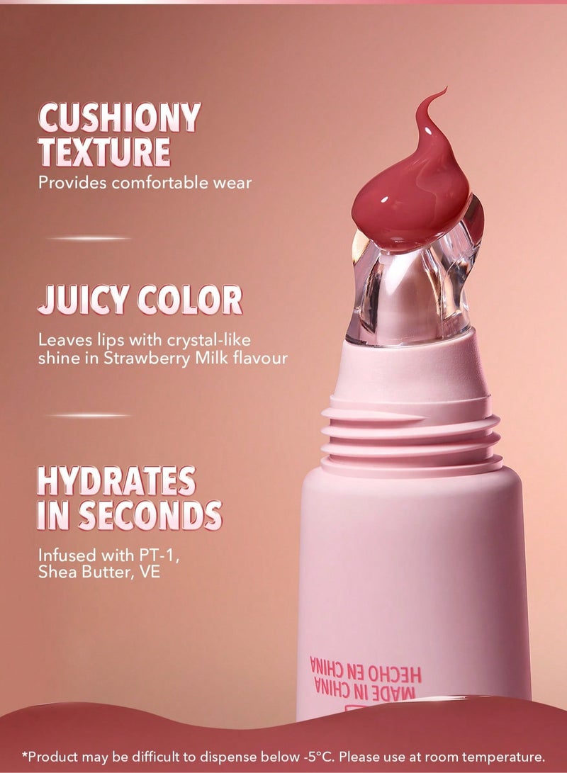 SHEGLAM Crystal Glaze Moisturizing Lip Care- Strawberry Milk  - Image 4