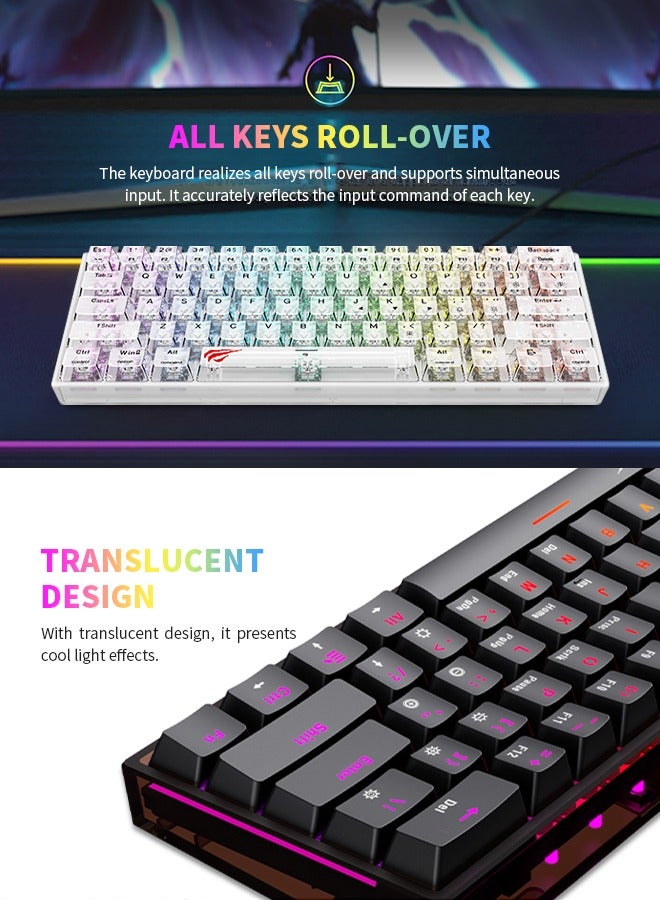 havit Wired Gaming Keyboard, RGB Computer Keyboard with 61 Keys, Perfect for Gamers - Image 4