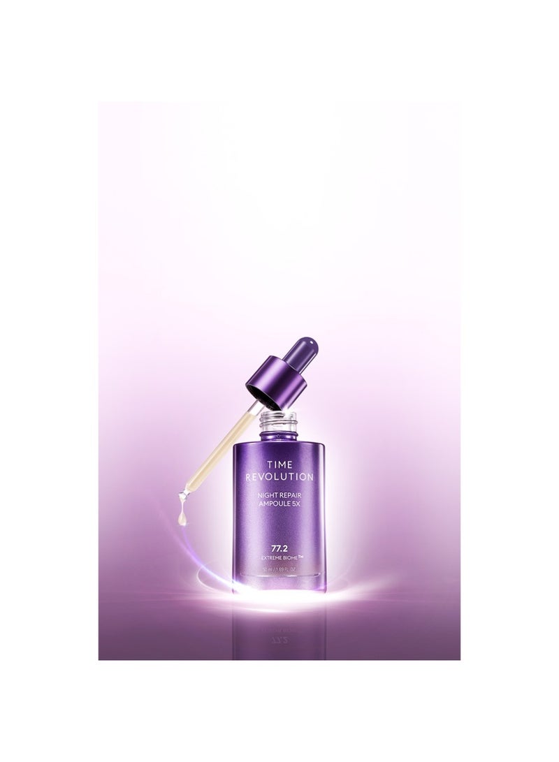 ميشا Korean Time Revolution Night Repair Face Serum Ampoule (5Th Gen) , Overnight Probiotic Skincare For Intensive Repair And Radiance 50ml  - Image 4