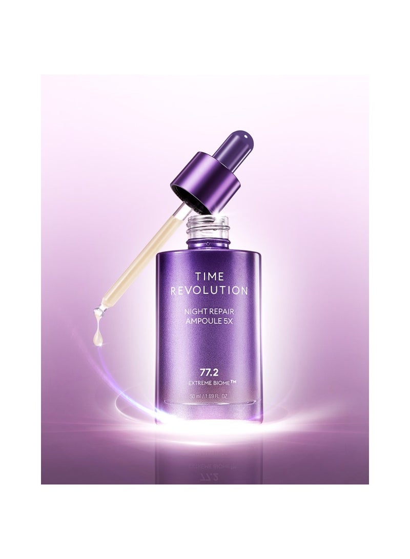 ميشا Korean Time Revolution Night Repair Face Serum Ampoule (5Th Gen) , Overnight Probiotic Skincare For Intensive Repair And Radiance 50ml  - Image 2