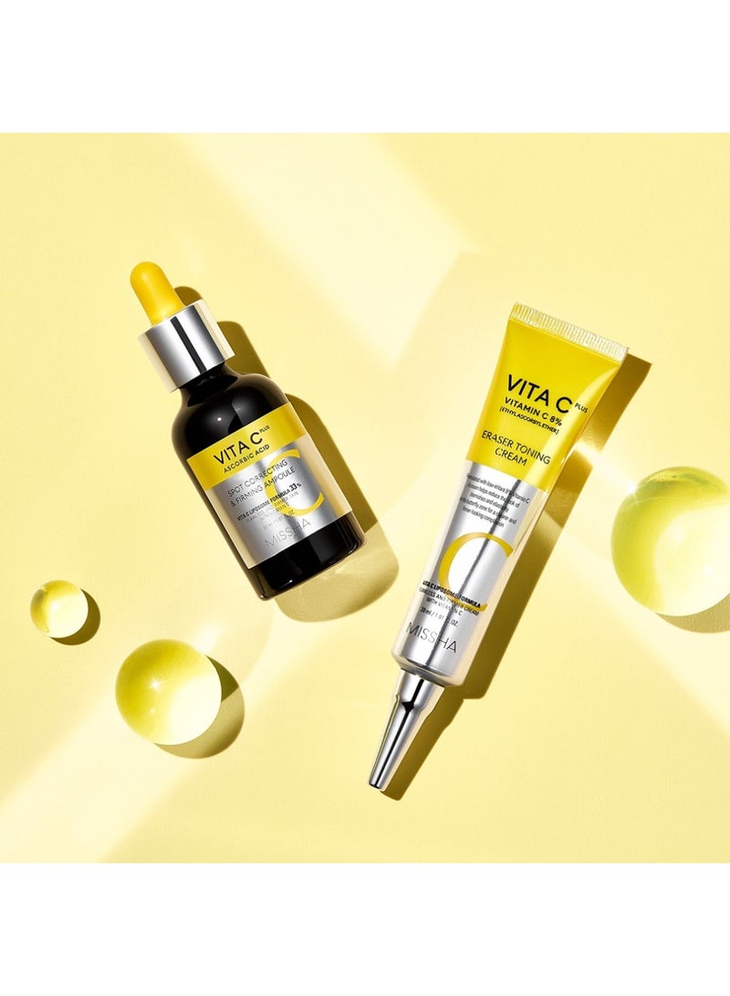 Missha Korean Vita C Plus Ascorbic Acid Facial Brightning Toner , With High Adherence 25% Vitamin C Liposome Formula 200ml  - Image 3