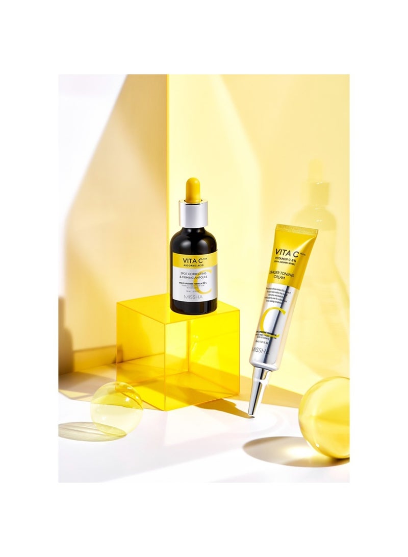 Missha Korean Vita C Plus Ascorbic Acid Facial Brightning Toner , With High Adherence 25% Vitamin C Liposome Formula 200ml  - Image 2