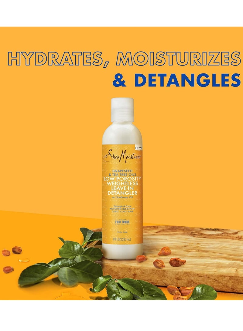 SheaMoisture Weightless Hydrating Detangler For Moisture Resistant, Curly, Coily Hair Low Porosity Lightweight Hair Detangler 8 oz 237 ml - Image 3