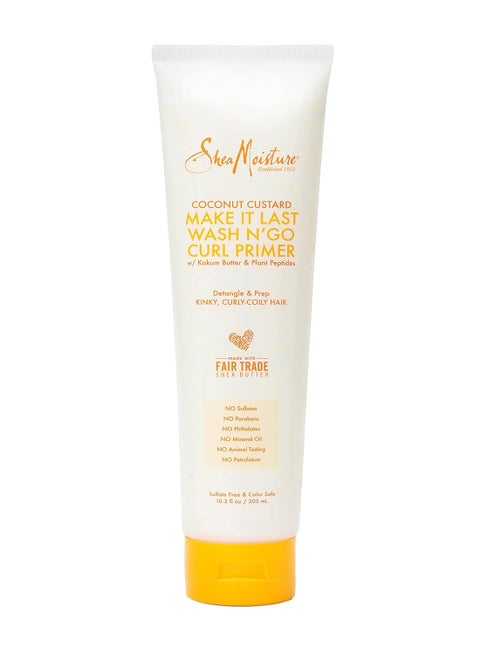 Coconut Custard Curl Defining Cream - Make It Last Wash N' Go Primer, Enhancer & Detangler for Wavy & Curly Hair, Organic Shea Butter, 10.3 Oz 305 ml