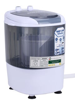 سوناشي 2.5 KG Baby Washing Machine With Transparent Body | User-friendly Interface With Wash And Spin Function | With Separate Spin Basket | Perfect For Small Clothes SWM-2501 White  - Image 5