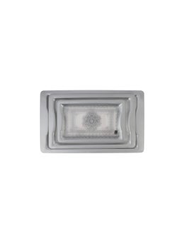 Royalford Royalford Acrylic Serving Tray- RF11238| Rectangular Tray Set with an Elegant and Sleek Design, Durable and Long-Lasting Plastic Construction| Set Includes: Small, Medium and Large, Multi-Purpose Tray Set Ideal for Serving Tea, Drinks, Food, Dcor Items Grey/Clear  - Image 4