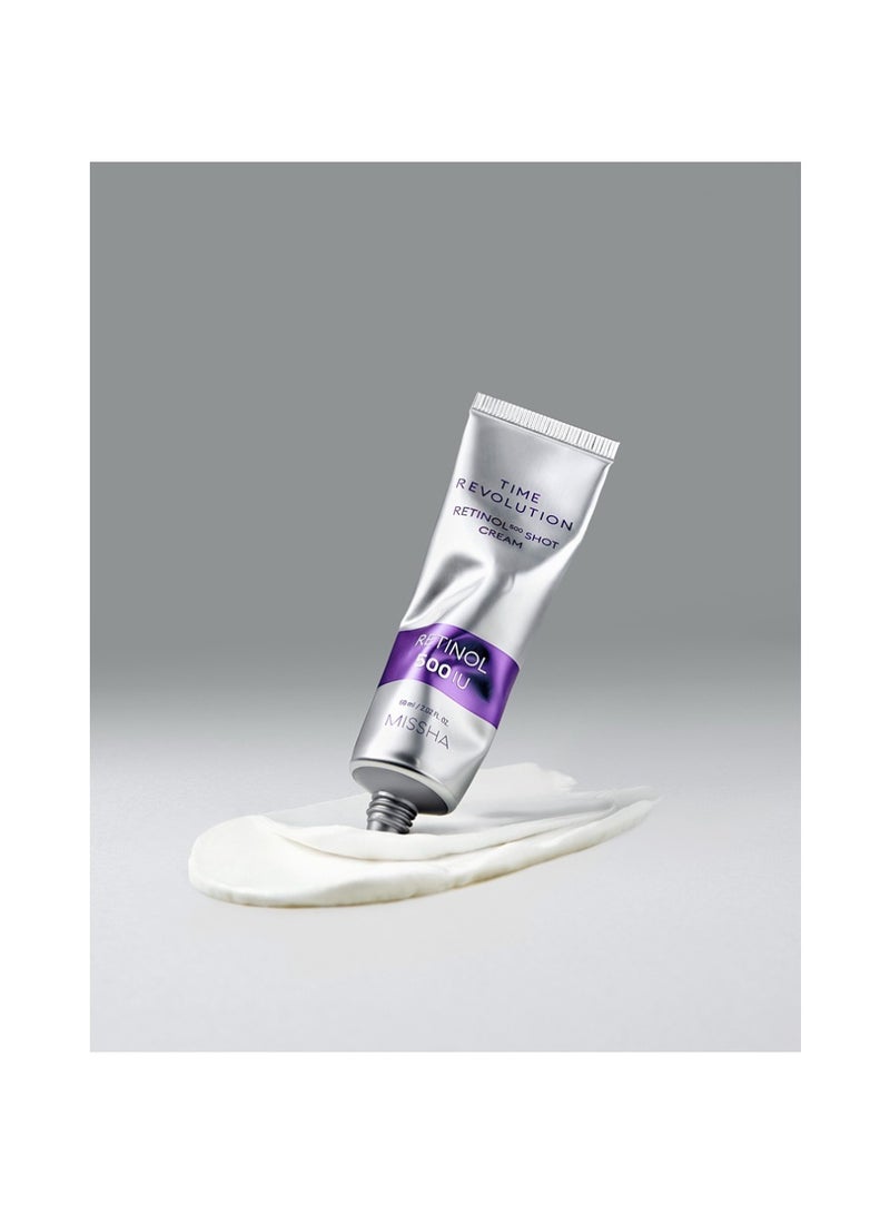 Missha Korean Time Revolution Night Repair Retinol 500 Shot Cream, Advanced Korean Retinol Cream For Face, Skin Barrier Strengthening , Improved Elasticity And Radiance , Overnight Miniaturization 60ml  - Image 5
