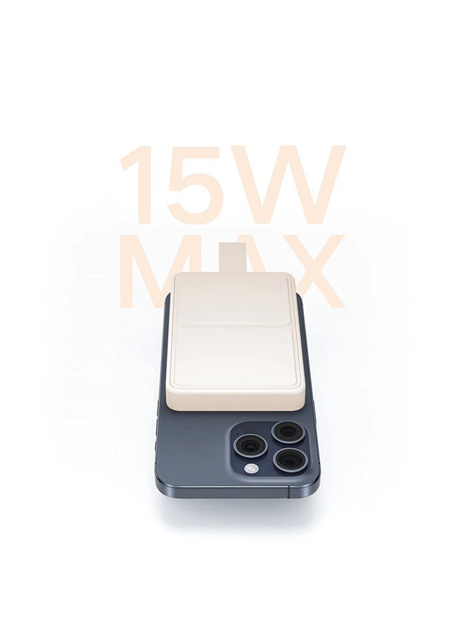 Xiaomi - 6000 mAh Magnetic Power Bank With MagSafe BHR9074GL - Tan - Image 1