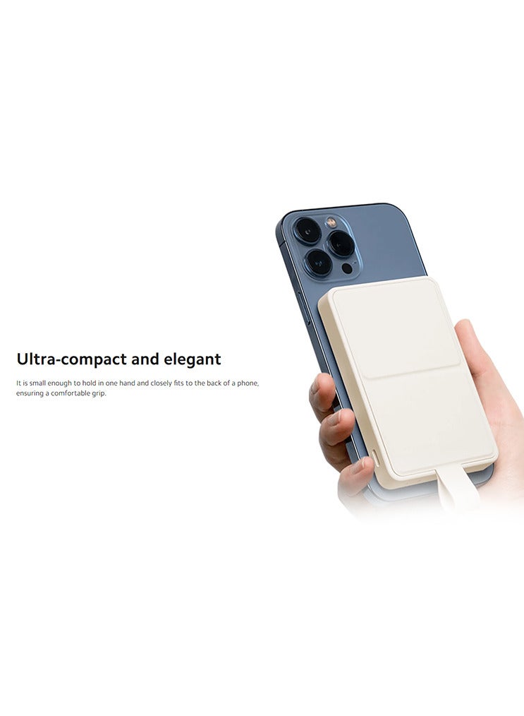 Xiaomi - 6000 mAh Magnetic Power Bank With MagSafe BHR9074GL - Tan - Image 1